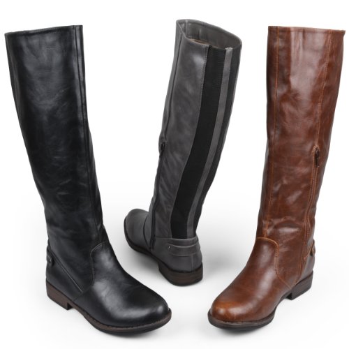 Brinley Co. Womens Knee-High Stretch Riding Boot