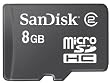 SanDisk 8GB microSDHC (SDSDQ-8192) Memory Card w/Adapter (Bulk Package)