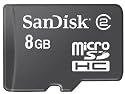 SanDisk 8GB microSDHC (SDSDQ-8192) Memory Card w/Adapter (Bulk Package)
