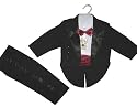 5tlg. Taufanzug Baby-Frack / Smoking schwarz Gr. 92