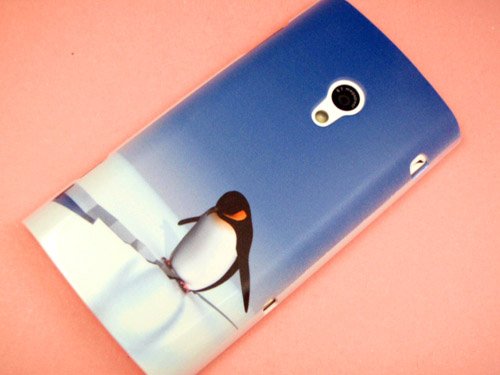 【SO-01B（XPeria）用 携帯ケース（特殊印刷カバー）】UV119 俺はどうしよう・・・ﾍﾟﾝｷﾞﾝ