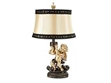 IMAGE OF New Gold Cupid Table Lamp Polyresin 12 X 12 X 32 Black Cord Set Of 2 High Quality Durable
