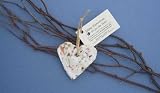 New Cast Paper Art Edible Ornament-Small Heart Recycled Cotton Fiber Fresh Flowers Seed Mix Set Of 6