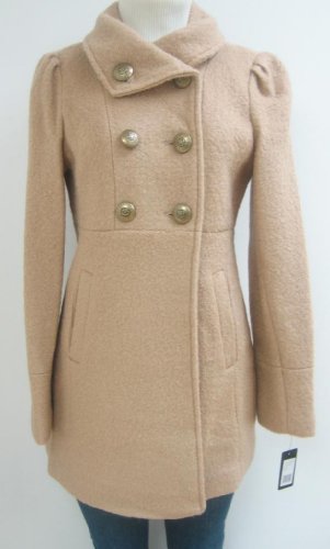 Guess Baby Doll Wool Coat, Jacket, Camel,medium, Mh564
