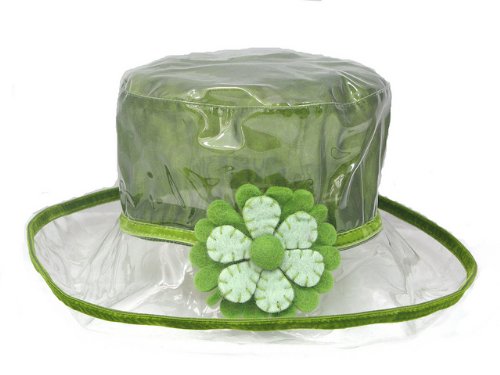 Womens Spring Hat Green/ Waterproof. Adjustable - one size fits all (Handmade in England)