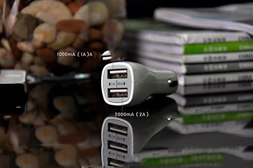 ARUN High Output Dual USB Port Car Charger for Ipad, Samsung Galaxy, Iphone, Blackberry, Droid, Gps, and Other Tablets, Smart Phones and High Powered Devices