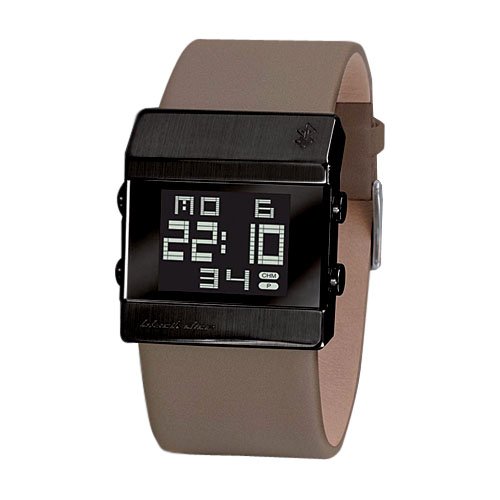 Black Dice Herren-Armbanduhr Digital Leder braun BD 022 05