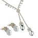 Swarovski Crystals Necklace & Earrings; Tears of Joy; Pear Drops of Love; Romantic Clear Diamond Twin Pear drop Necklace and matching Stud Earrings. Refined Jewellery set on 14K Gold Plating. Statement Jewellery and Non Fussy; Sate Gift! WAS £42.99, NOW is £34.99 promotion. Its stunning, shimmers with crystal all over! A perfect Anniversary or Birthday Present, or as Wedding Jewellery.