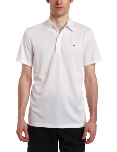 J.Lindeberg Mens Lachlan RF Cool Wave Shirt, White, XX-Large