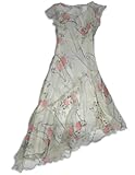 IMAGE OF Monkey Wear - Girls Cap Sleeve Chiffon Floral Dress, Ivory