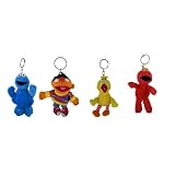 4 Pcs Sesame Street Keychain Set - Elmo Cookie... by