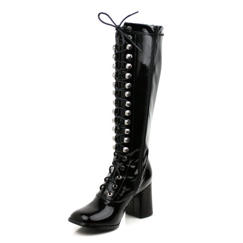 Lace-Up Knee High Go-Go Womens Shoes
