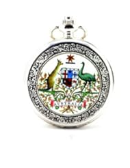 Tirio silvery white Australia animal style Mechanical Movement Hand Wind pocket watch with gift box B