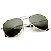 zeroUV - Original Classic Metal Standard Aviator Sunglasses - Nickel Plated Frame