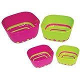 Sassy Stack 'n Serve Bowl Set - Pink / Green