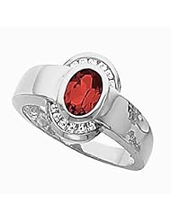 14K White Gold Ruby and Diamond Ring -- LIFETIME WARRANTY
