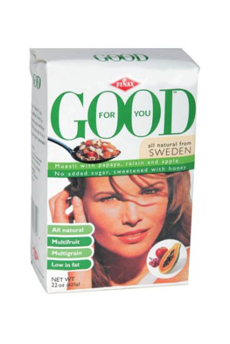 Finax Good For You Muesli - Papaya, Raisin, Apple, 22-Ounce Packages (Pack of 6)