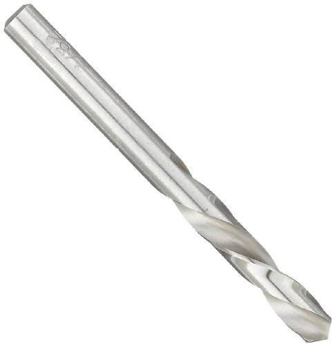 Chicago Latrobe 157L High-Speed Steel Short Length Drill Bit, Uncoated (Bright), Round Shank, Left Hand Flute, 118 Degree Conventional Point, Wire Size #37 (Pack of 12)