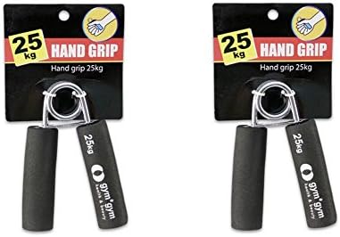 25 Kg Black Gym Hand Grip Strengthener (Black - Pack of Two)