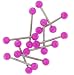 6MM Glow in the Dark Bubble Ball Barbells - Purple - 16MM Length - 14G - Sold Individually