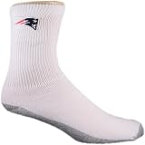 2 PAIR - Officially licensed New England Patriots embroidered logo men's socks - 10 - 13