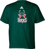 NBA Youth Milwaukee Bucks Short Sleeve Tee "Team Logo" - R8A3Gmkbk (Hunter, X-Large)