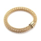 Gold Knit Mesh Bracelet by Sarah Cavender