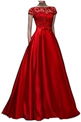 Satin 2015 Beaded Lace Evening Dress/Prom Dress/Party Dress 