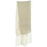 Flush Ribbed Scarf-White