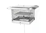 13" x 13" Lock-Tight Stainless Steel Chimney Top Damper Cap With Screen