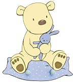 Dinico 0035821280 - Mein Teddybaer, 2er Kleiderhakenleiste
