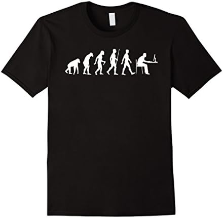 Evolution of Man Computer: Geek, Programmer T-shirt - Male XL - Black