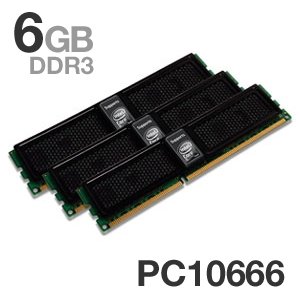 OCZ DDR3 PC3-10666 1333MHz Intel Extreme Edition XMP Ready Series 6GB Triple Channel Kits Optimized for X58