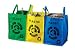 from Premier Premier Housewares Plastic, Glass and Paper Recycle Bags, Set of 3 Model 1900260