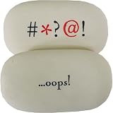 Curses and Oops Set of 2 Cavallini Pebble shaped novelty pencil erasers