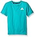 adidas Little Boys' Performance Tee Shirt, Shock Green Heather, 5