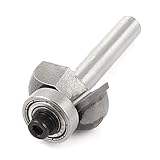 uxcell 面取りルータービット 6.35mmシャンク径 9.53mm切削直径 シルバートーン