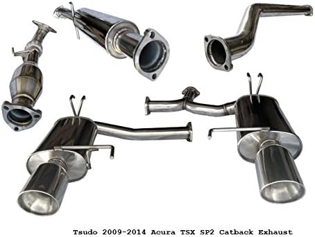Tsudo 2009-2014 Acura TSX Dual Sp2 Catback /W Test Pipe Exhaust