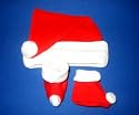 Santa Baby Hat and Booties Set (Four preemie and newborn sizes)