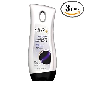 Olay In-Shower Body Lotion, Age Defying with VitaNiacin, 15.2-Ounce Bottle (Pack of 3)