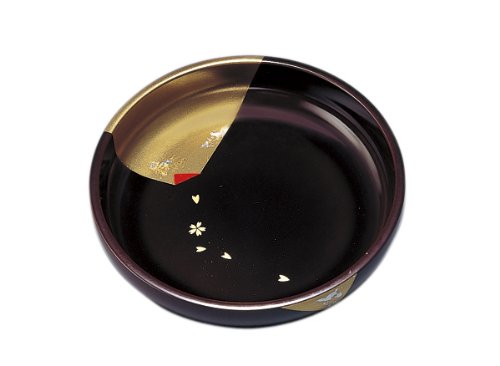 7.0菓子鉢 溜 ひらり （漆塗・木質）