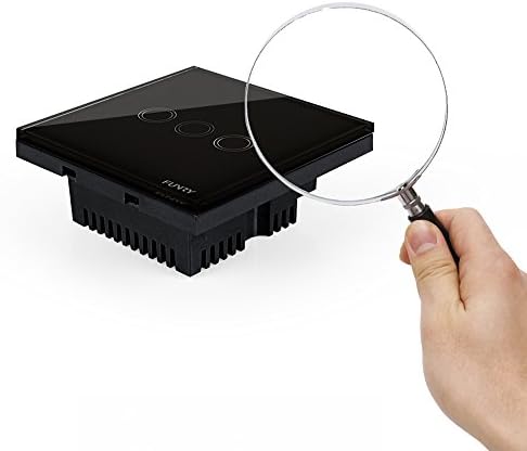 BoxLink@ CE Remote Control Touch Switch Black color one-way Wall Light Touch Switch with Crystal Glass Panel. For Smart home system, Home automation system with BoxLink Thinker and S3, BroadLink rm-Pro universal remote control.