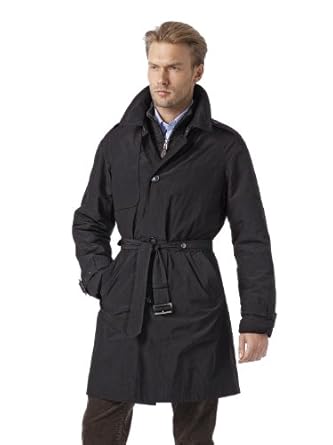 Bogner Men Trench Coat Homme Noir Tr K2 110 Taille 56 (DE:54
