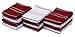 DII Basic Ribbed Terry Kitchen Basics Collection, Red, Dishcloths, 12 Piece