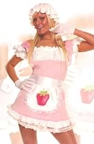 Strawberry Tart Womens Strawberry Shortcake Halloween Costume Pink Dress Hat Glove