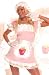 Strawberry Tart Womens Strawberry Shortcake Halloween Costume Pink Dress Hat Glove