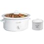 Crock-Pot SCV553KM 5-1/2-Quart Oval Manual Slow Cooker with Dipper, White