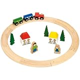 Wooden 20 piece railway set