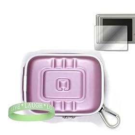 Flip Ultra / Flip Ultra HD Eva Purple Carrying Case + Flip Ultra / Flip Ultra HD Screen Protector + Vangoddy tm, Live*Laugh*Love wrist band!!!