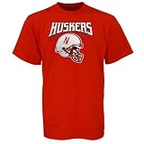 adidas Nebraska Cornhuskers Scarlet Youth Big Helmet T-shirt